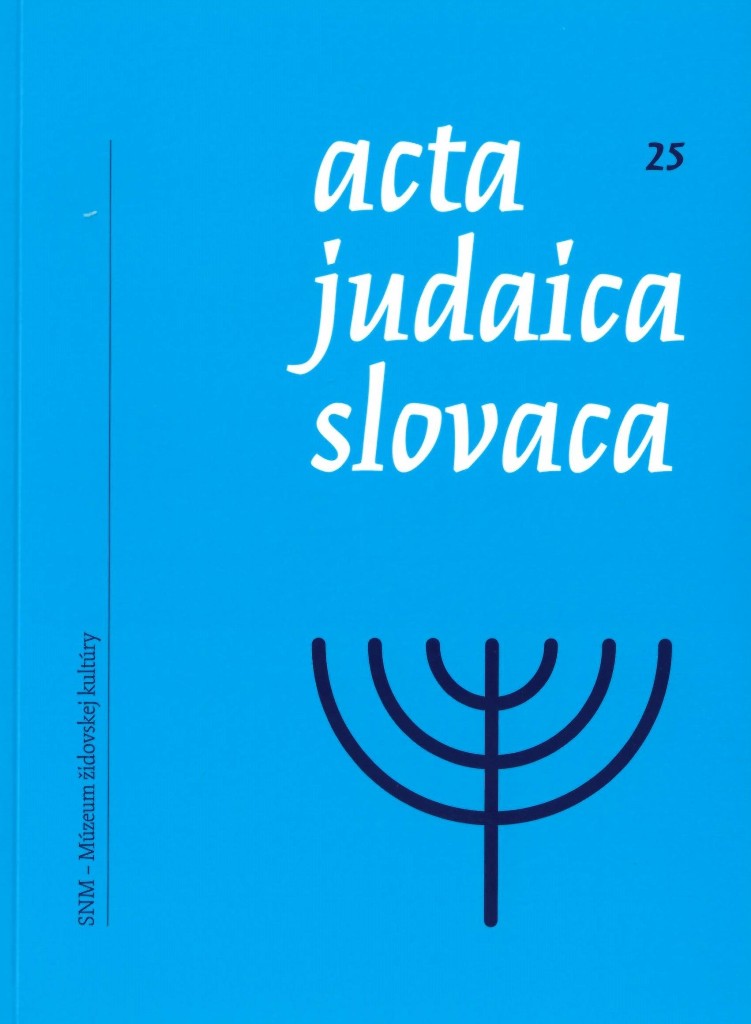 Acta Judaica Slovaca 25